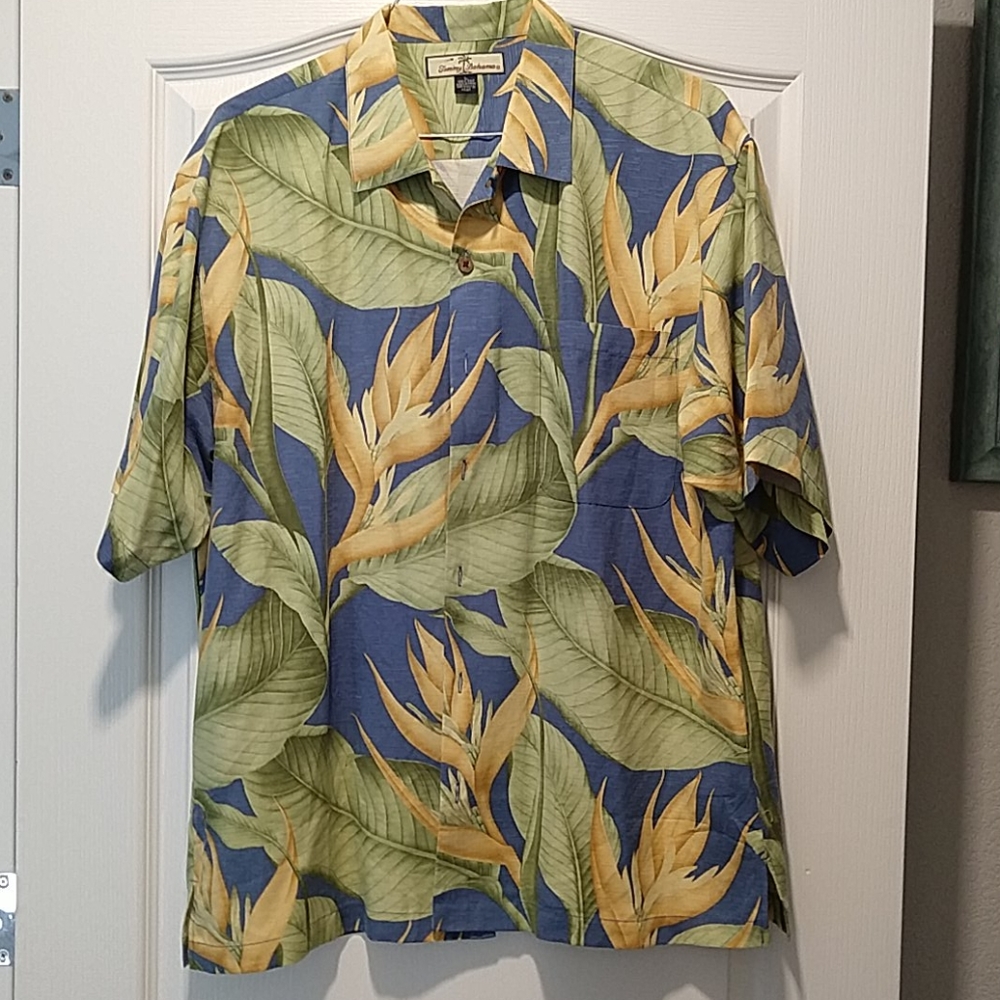 Men's Tommy Bahama silk shirt L EUC